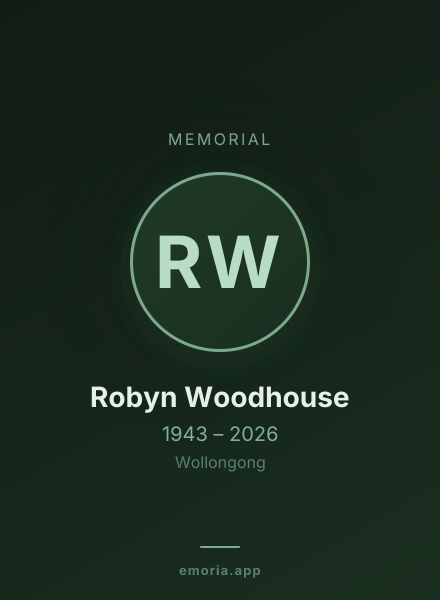Memorial portrait of Robyn Woodhouse