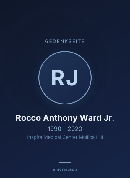 Gedenkportrait von Rocco Anthony Ward Jr.