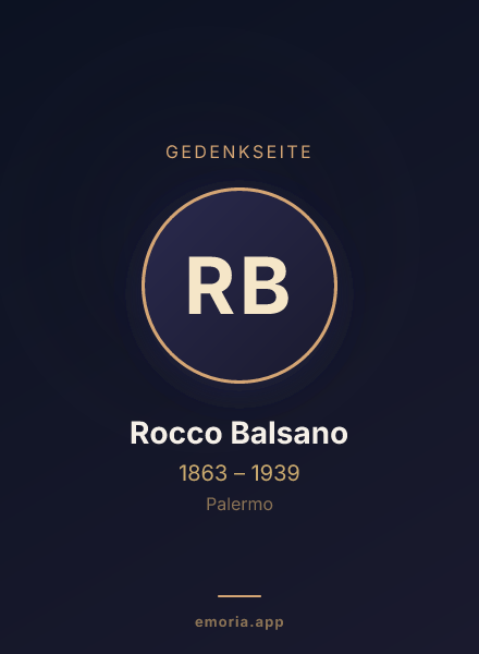 Gedenkportrait von Rocco Balsano