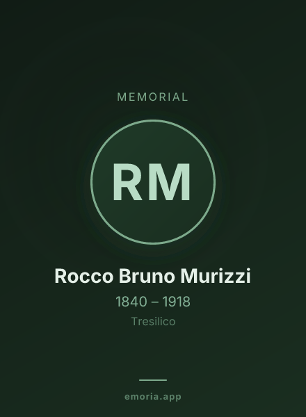 Memorial portrait of Rocco Bruno Murizzi