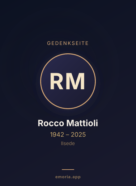 Gedenkportrait von Rocco Mattioli