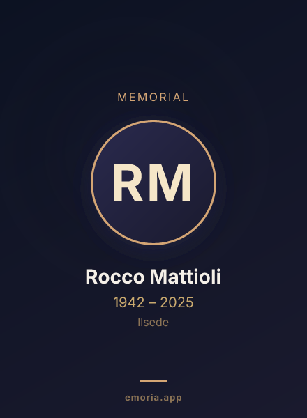 Memorial portrait of Rocco Mattioli