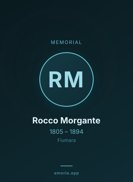 Memorial portrait of Rocco Morgante