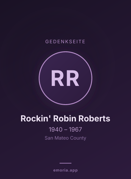 Gedenkportrait von Rockin' Robin Roberts