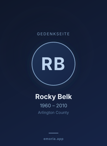 Gedenkportrait von Rocky Belk