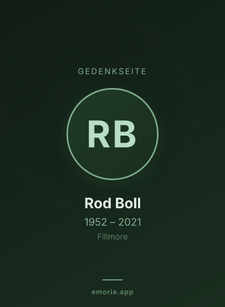Gedenkportrait von Rod Boll