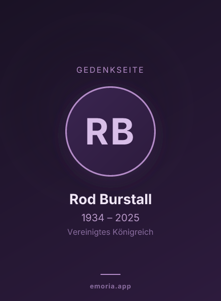 Gedenkportrait von Rod Burstall