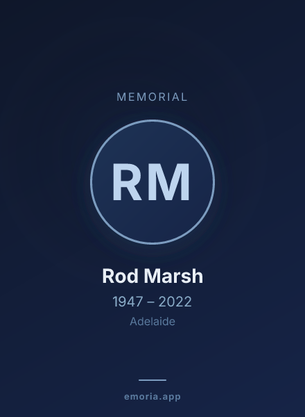 Memorial portrait of Rod Marsh