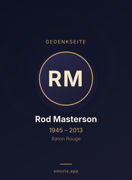Gedenkportrait von Rod Masterson