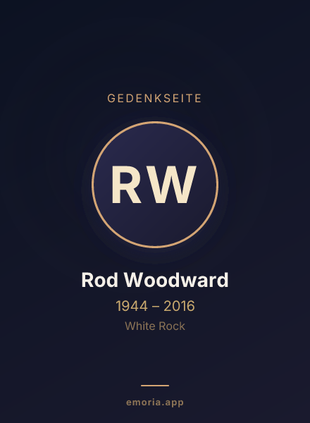 Gedenkportrait von Rod Woodward