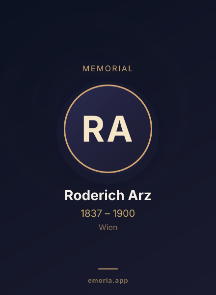 Memorial portrait of Roderich Arz
