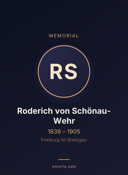 Memorial portrait of Roderich von Schönau-Wehr