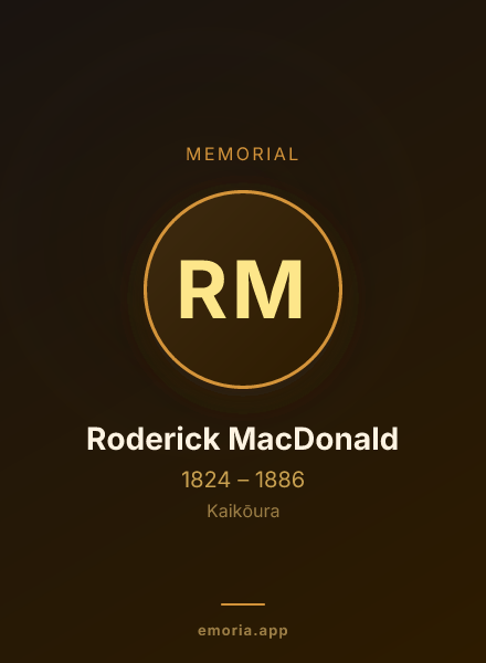 Memorial portrait of Roderick MacDonald