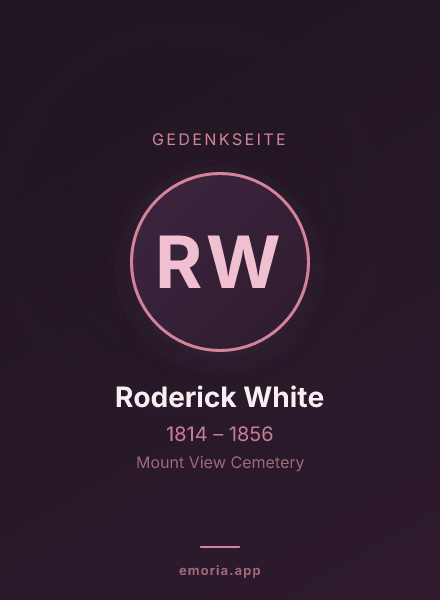 Gedenkportrait von Roderick White