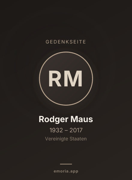 Gedenkportrait von Rodger Maus