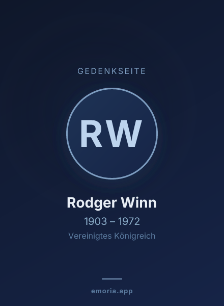 Gedenkportrait von Rodger Winn
