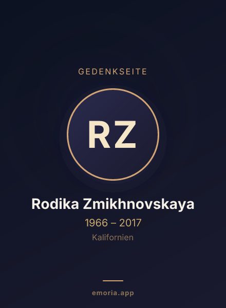 Gedenkportrait von Rodika Zmikhnovskaya