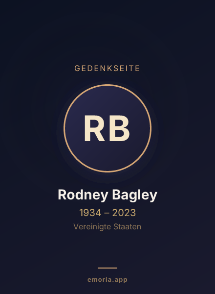 Gedenkportrait von Rodney Bagley