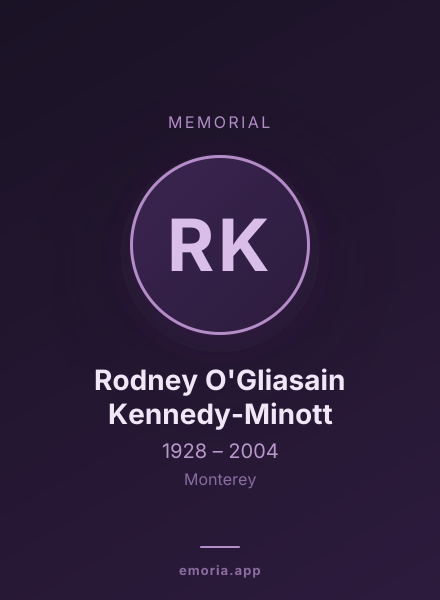 Memorial portrait of Rodney O'Gliasain Kennedy-Minott
