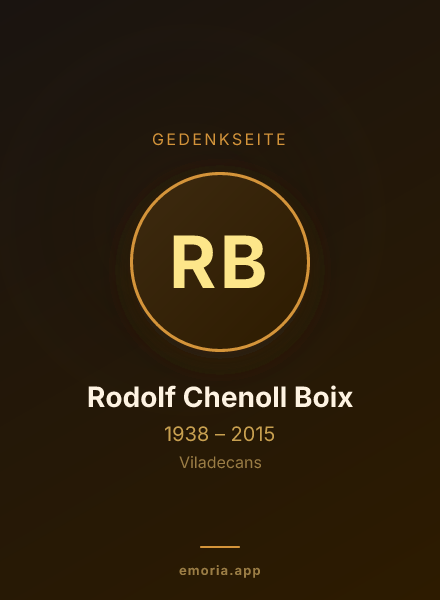 Gedenkportrait von Rodolf Chenoll Boix