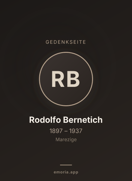 Gedenkportrait von Rodolfo Bernetich
