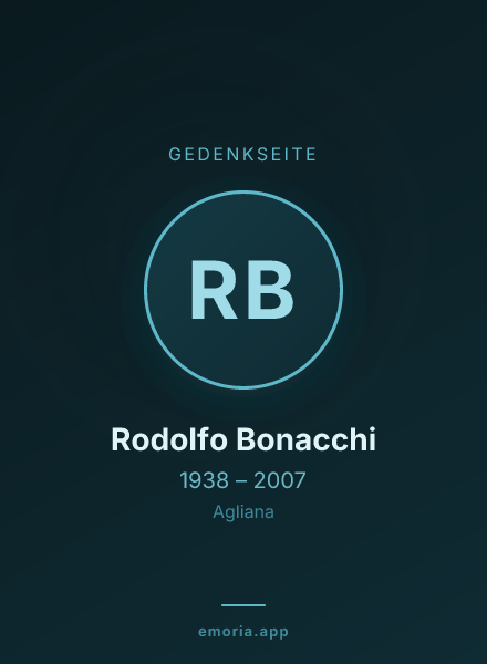 Gedenkportrait von Rodolfo Bonacchi