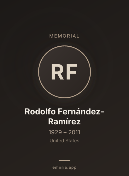 Memorial portrait of Rodolfo Fernández-Ramírez