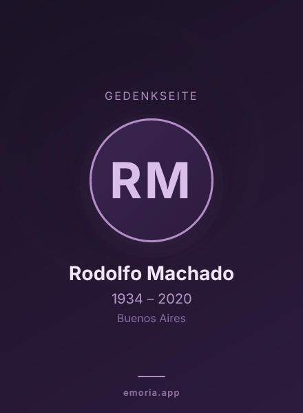 Gedenkportrait von Rodolfo Machado