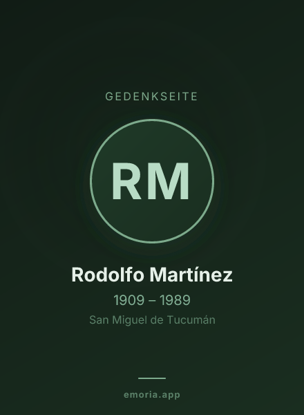 Gedenkportrait von Rodolfo Martínez