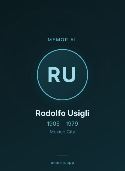 Memorial portrait of Rodolfo Usigli