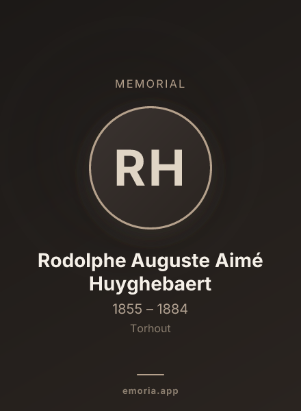 Memorial portrait of Rodolphe Auguste Aimé Huyghebaert