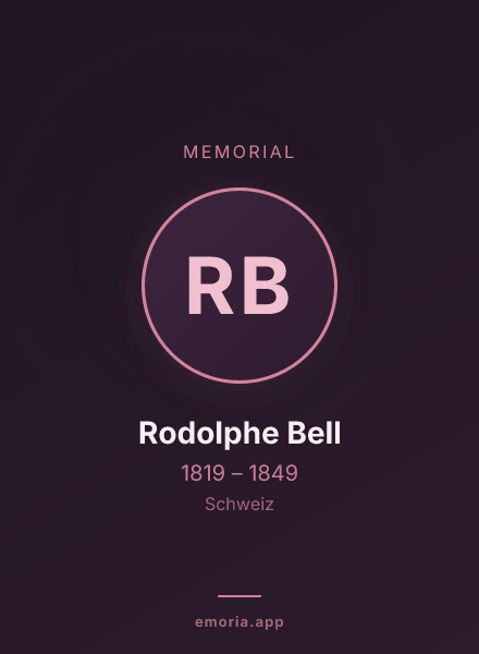 Memorial portrait of Rodolphe Bell
