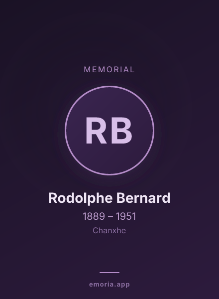 Memorial portrait of Rodolphe Bernard