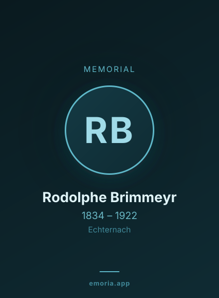 Memorial portrait of Rodolphe Brimmeyr