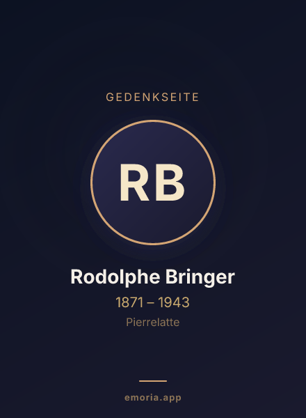 Gedenkportrait von Rodolphe Bringer