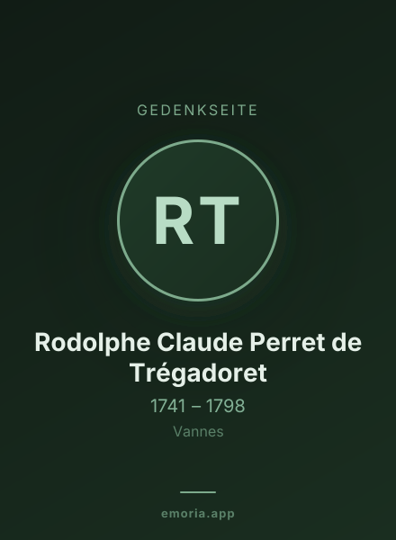 Gedenkportrait von Rodolphe Claude Perret de Trégadoret