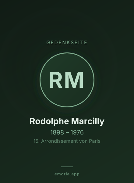 Gedenkportrait von Rodolphe Marcilly