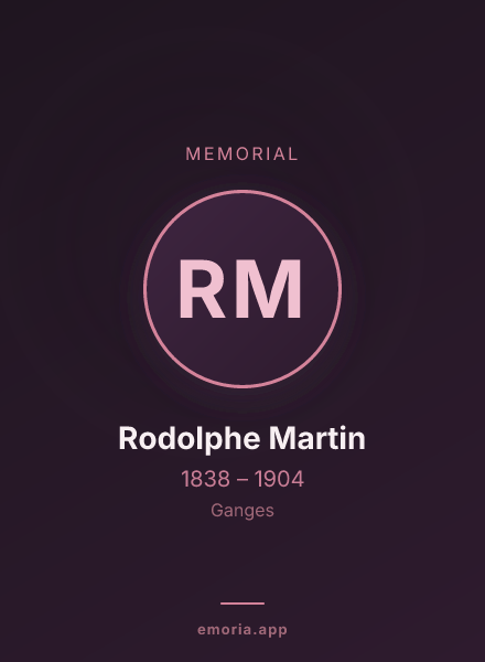 Memorial portrait of Rodolphe Martin