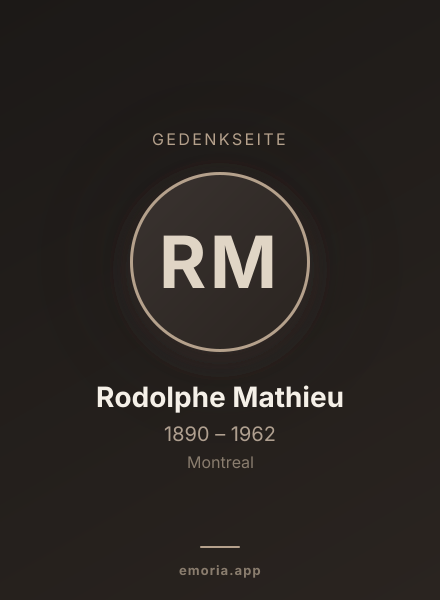 Gedenkportrait von Rodolphe Mathieu