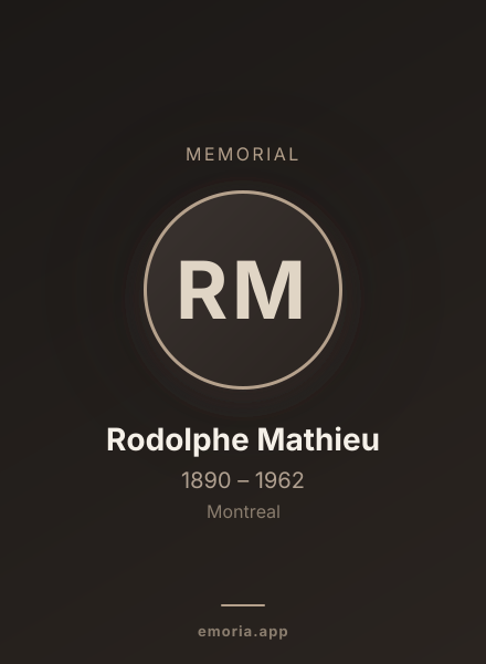 Memorial portrait of Rodolphe Mathieu
