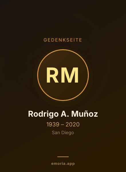 Gedenkportrait von Rodrigo A. Muñoz