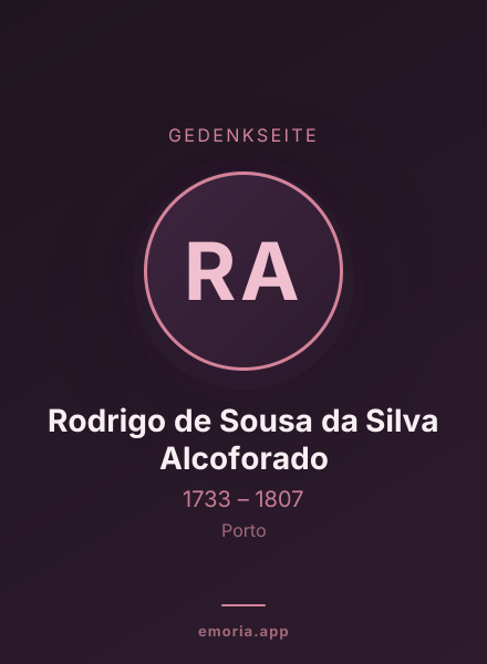 Gedenkportrait von Rodrigo de Sousa da Silva Alcoforado