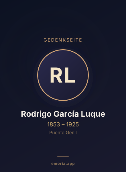 Gedenkportrait von Rodrigo García Luque