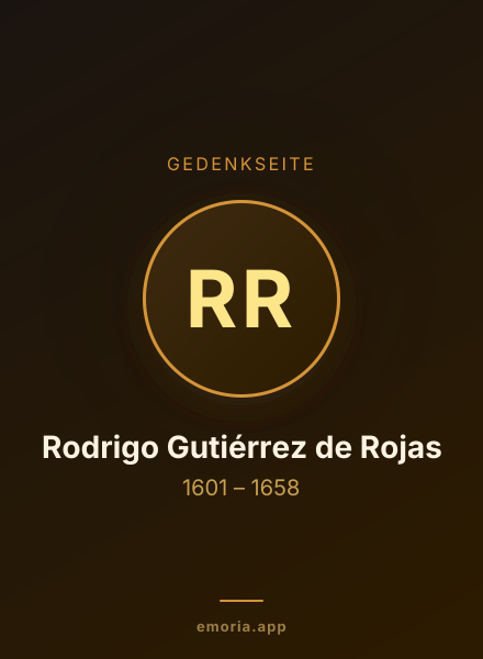 Gedenkportrait von Rodrigo Gutiérrez de Rojas
