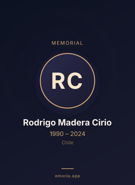 Memorial portrait of Rodrigo Madera Cirio