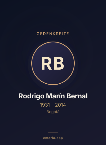 Gedenkportrait von Rodrigo Marín Bernal
