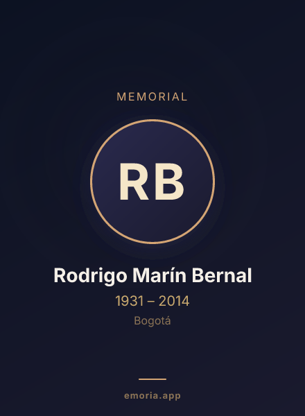 Memorial portrait of Rodrigo Marín Bernal