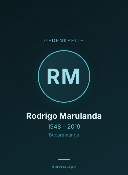 Gedenkportrait von Rodrigo Marulanda