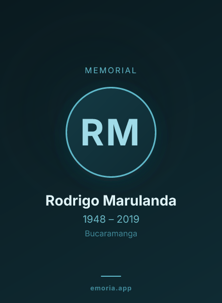 Memorial portrait of Rodrigo Marulanda