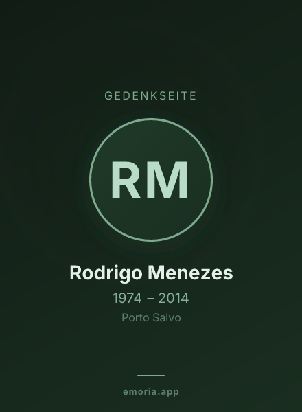 Gedenkportrait von Rodrigo Menezes